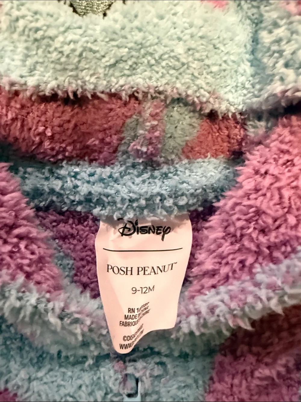 Posh Peanut Disney’s Monsters Inc Sulley Hooded Footie in Light Blue